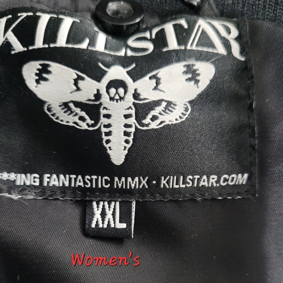 KILLSTAR GOTHIC GOTH DOLLBLACK CROP BOMBER PUNK JACKETWOMEN XXL - Picture 5 of 8
